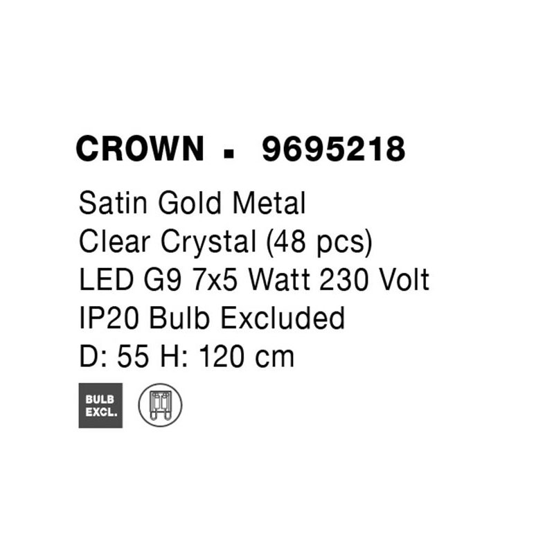 Pakabinamas šviestuvas CROWN 9695218